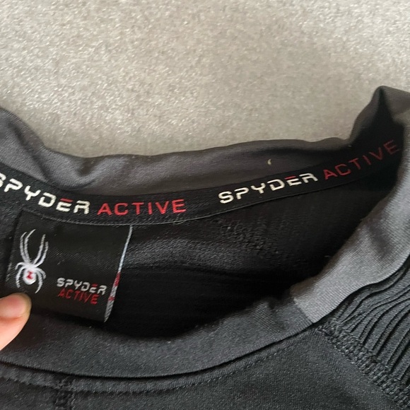 [L]Spyder Active Black Long Sleeve Athletic Shirt - Picture 5 of 10